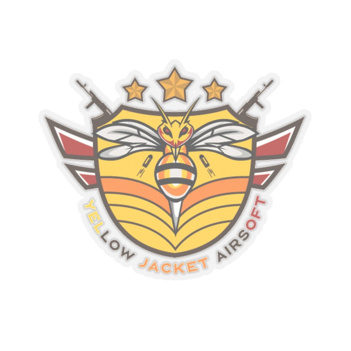 Yellow Jacket Airsoft Shield (Kiss-Cut Stickers)