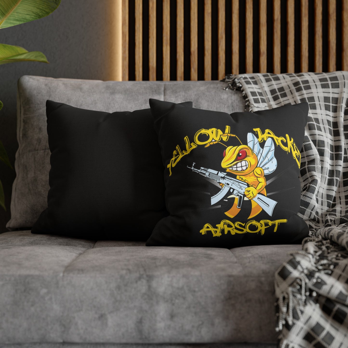 Yellow Jacket Airsoft (Spun Polyester Square Pillow Case)
