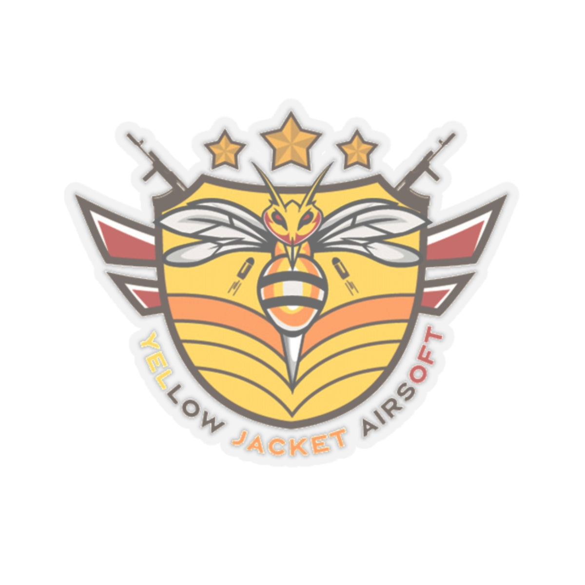 Yellow Jacket Airsoft Shield (Kiss-Cut Stickers)