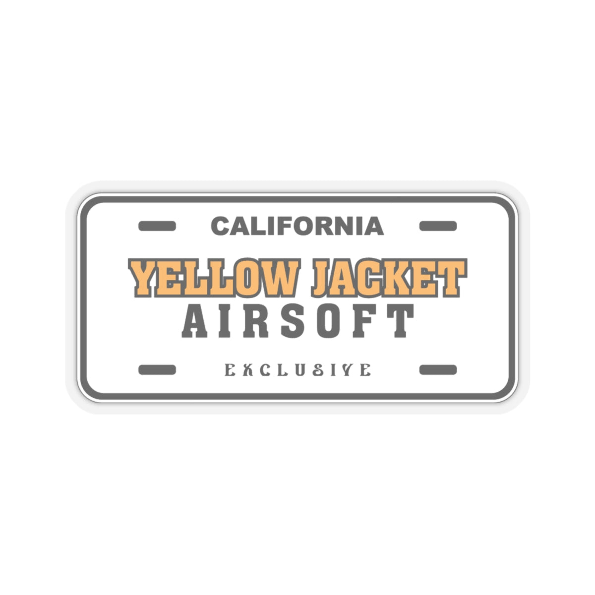 Yellow Jacket Airsoft License Plate (Kiss-Cut Stickers)