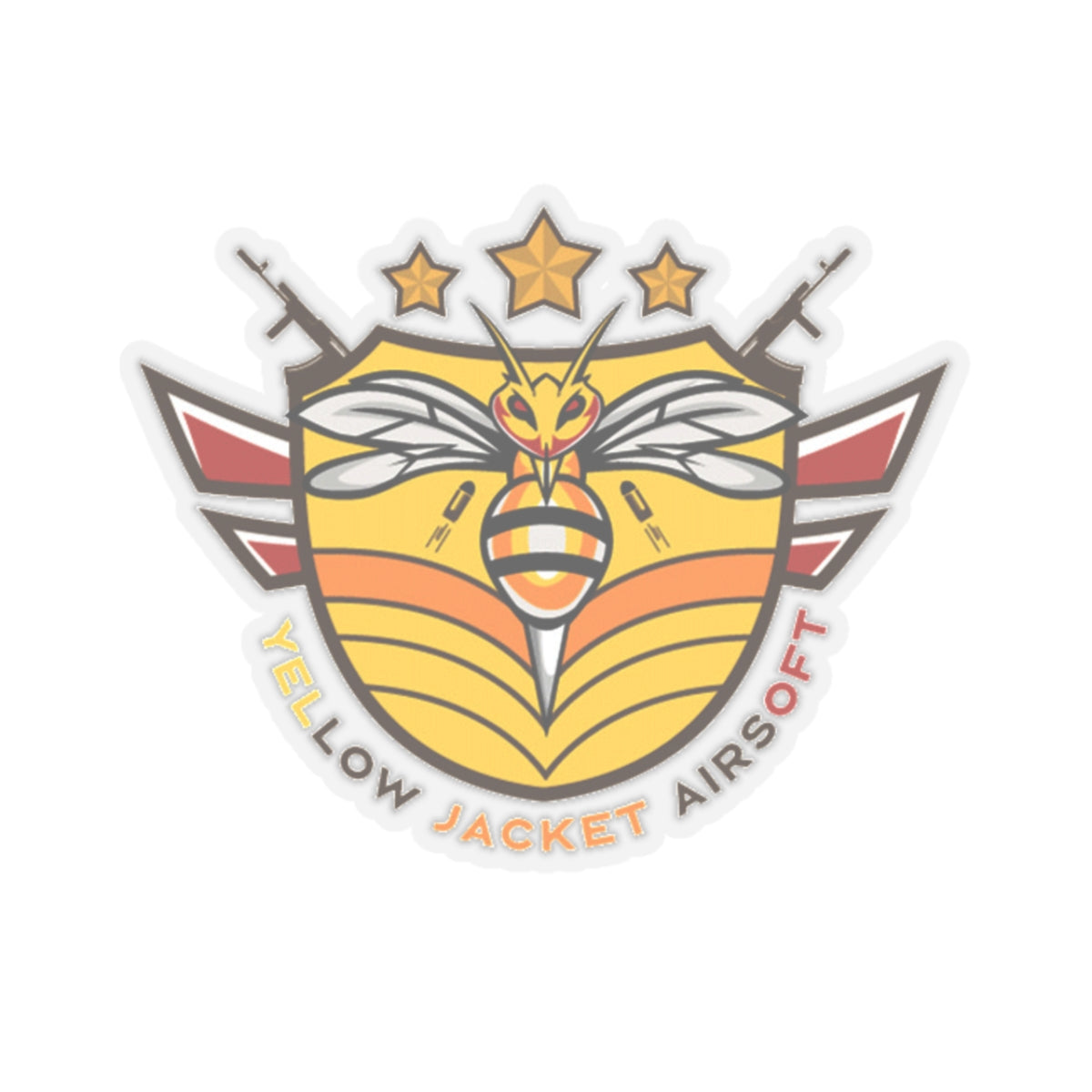 Yellow Jacket Airsoft Shield (Kiss-Cut Stickers)
