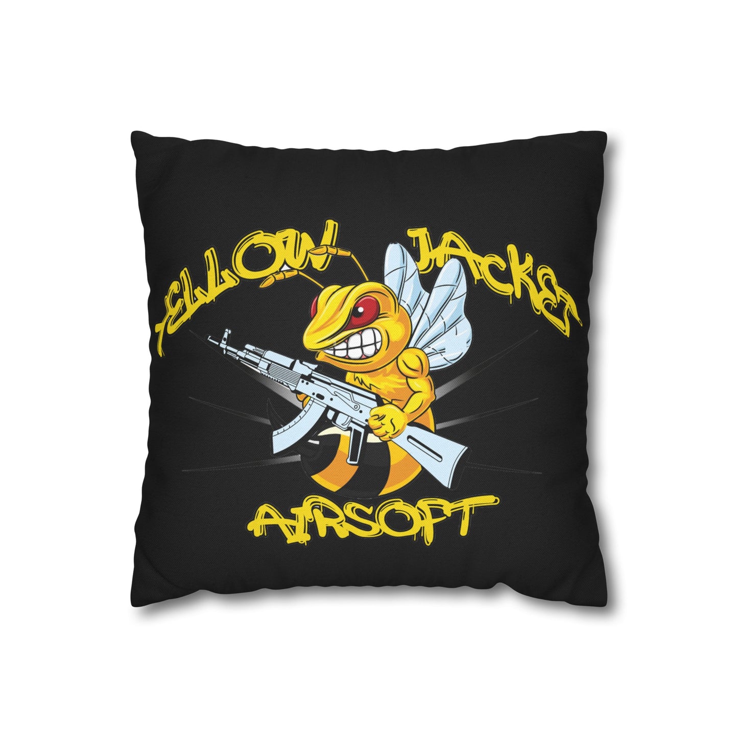 Yellow Jacket Airsoft (Spun Polyester Square Pillow Case)