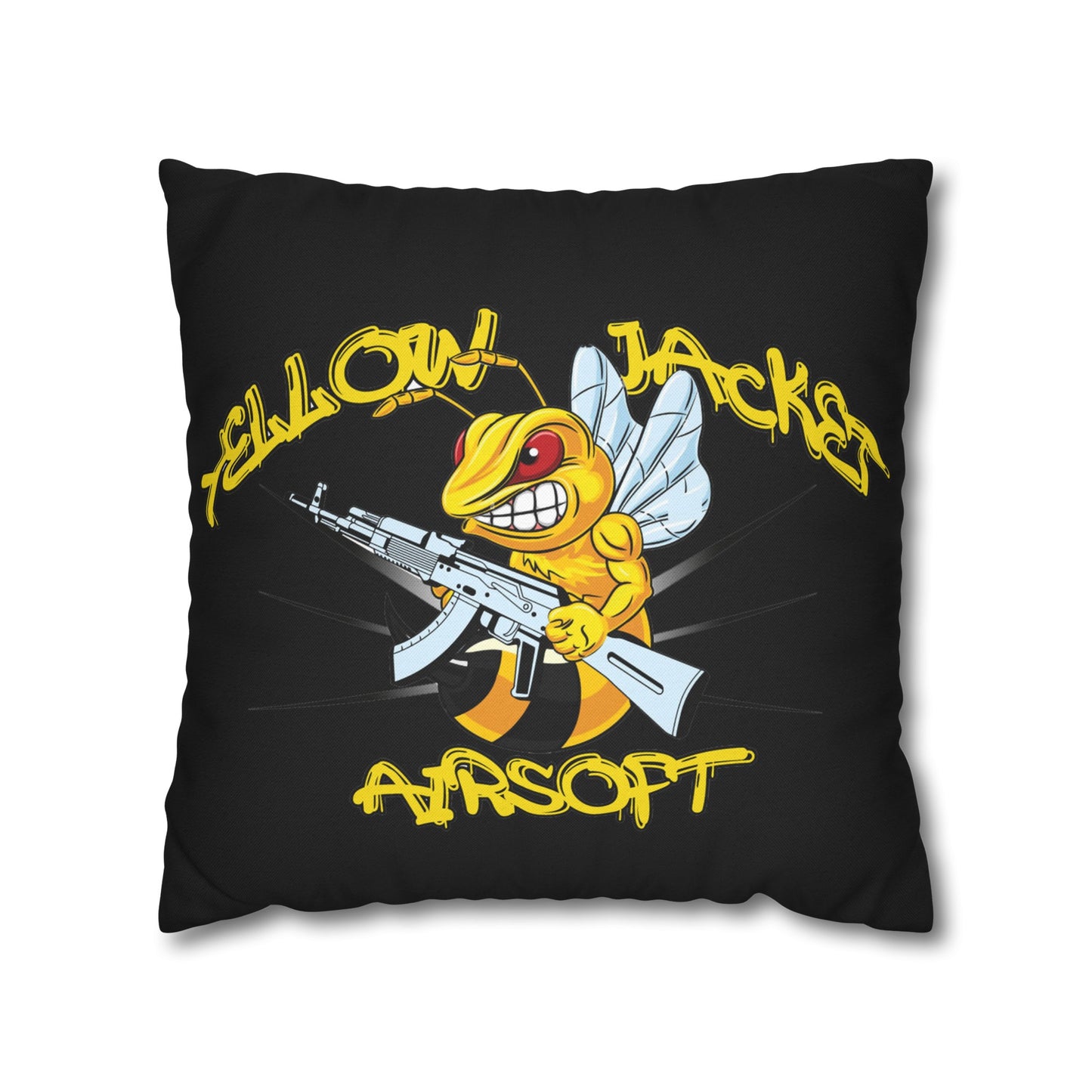 Yellow Jacket Airsoft (Spun Polyester Square Pillow Case)