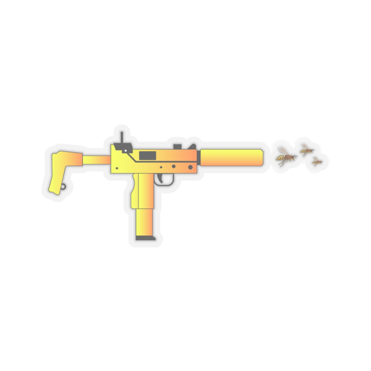 Mac 11 with Bee Blunts (Kiss-Cut Stickers)