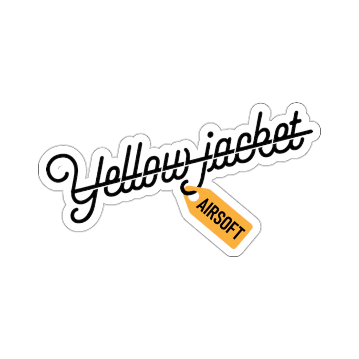 Yellow Jacket Airsoft Hang Tag (Kiss-Cut Stickers)