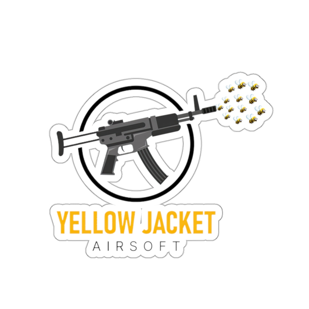 MP5 Yellow Jacket Airsoft (Kiss-Cut Stickers)