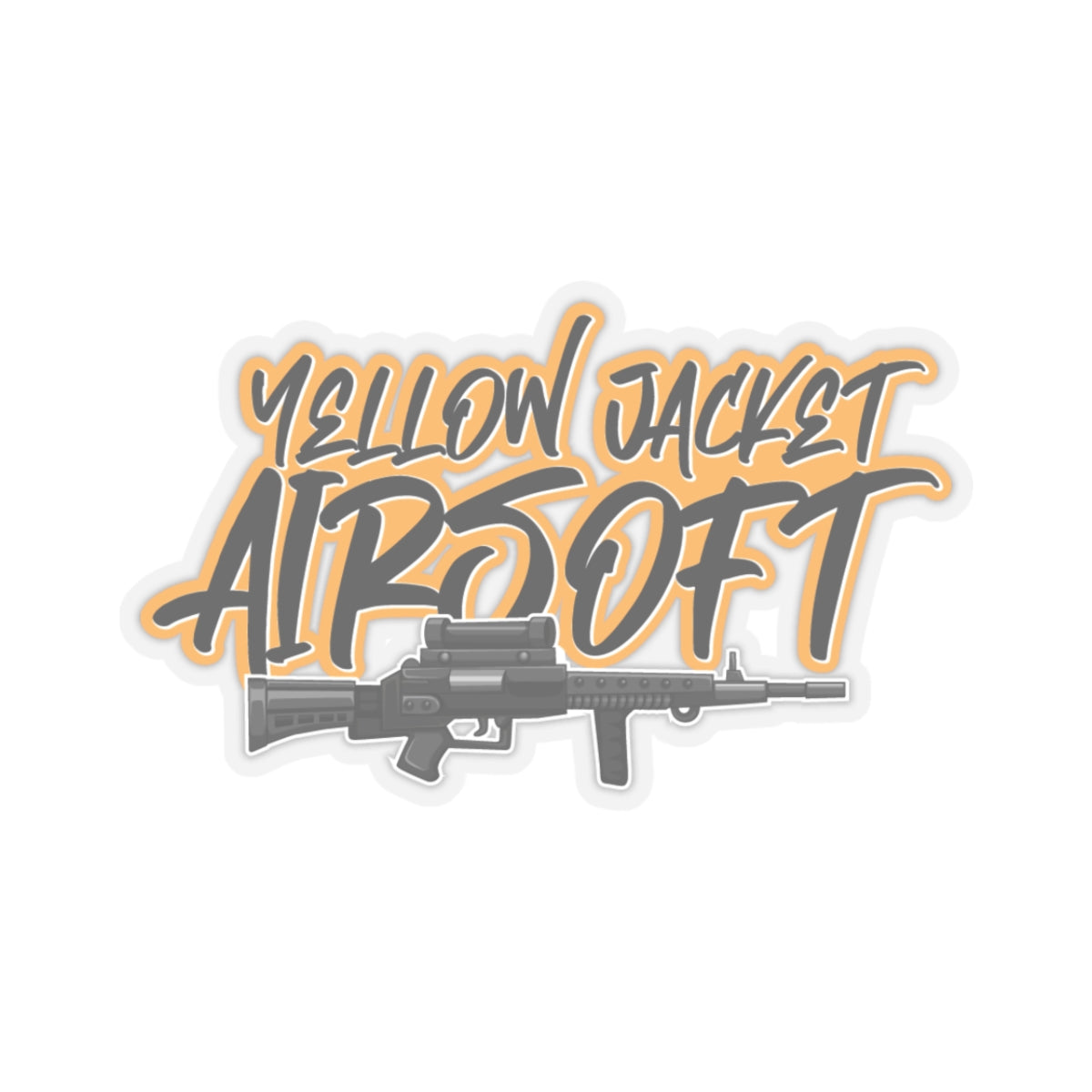 Yellow Jacket Airsoft Machine Gun (Kiss-Cut Stickers)