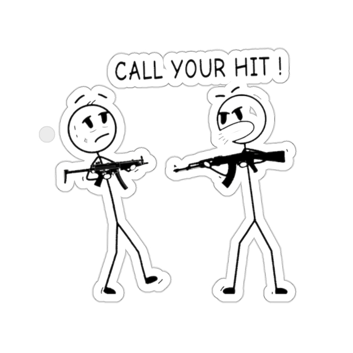 Stick Figure “Call Your Hit!”(Kiss-Cut Stickers)