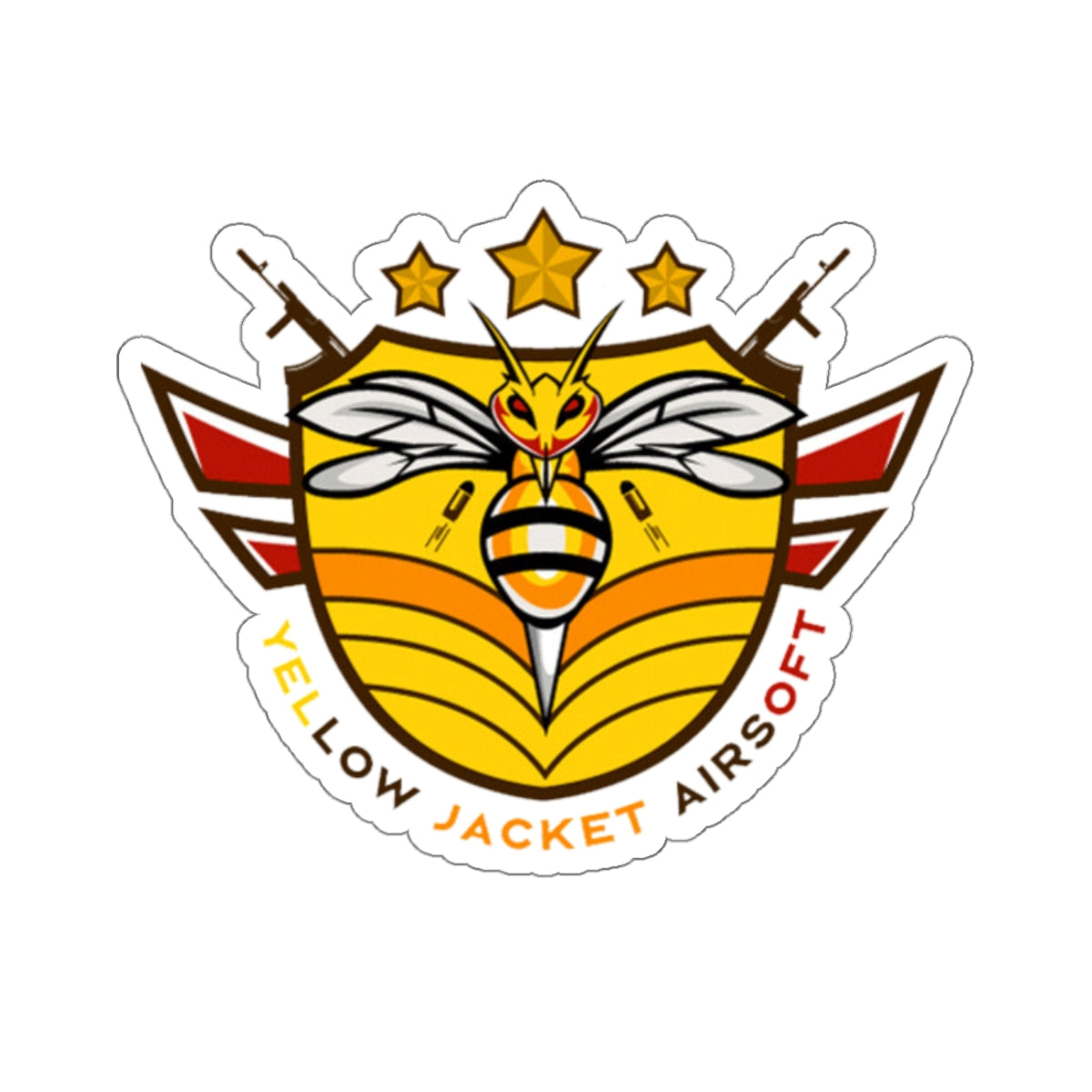Yellow Jacket Airsoft Shield (Kiss-Cut Stickers)