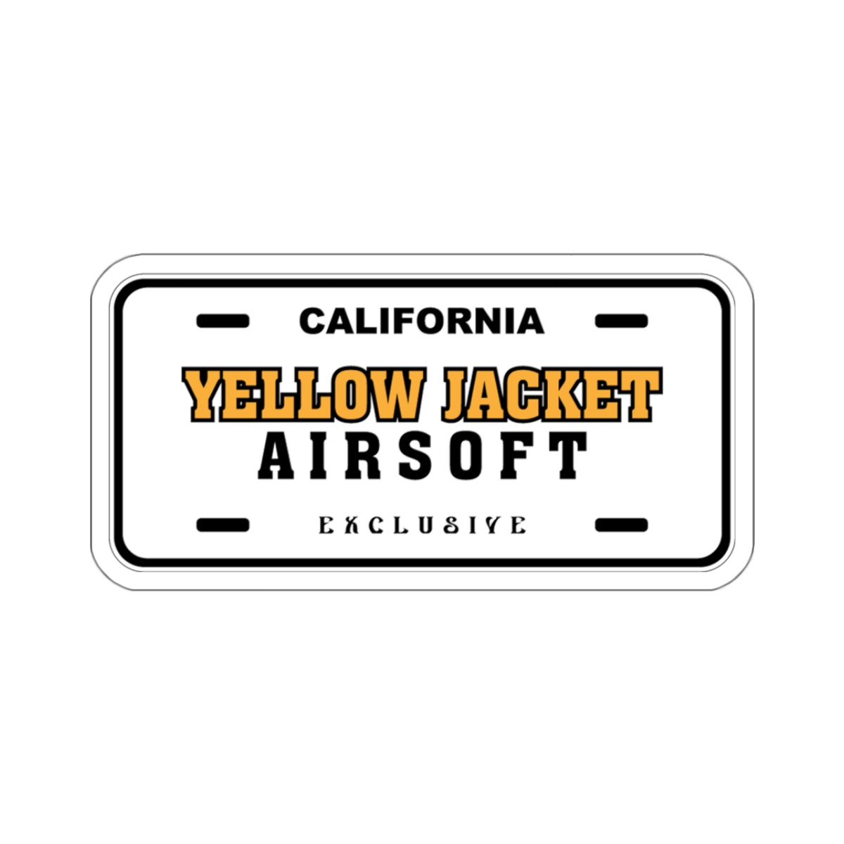 Yellow Jacket Airsoft License Plate (Kiss-Cut Stickers)