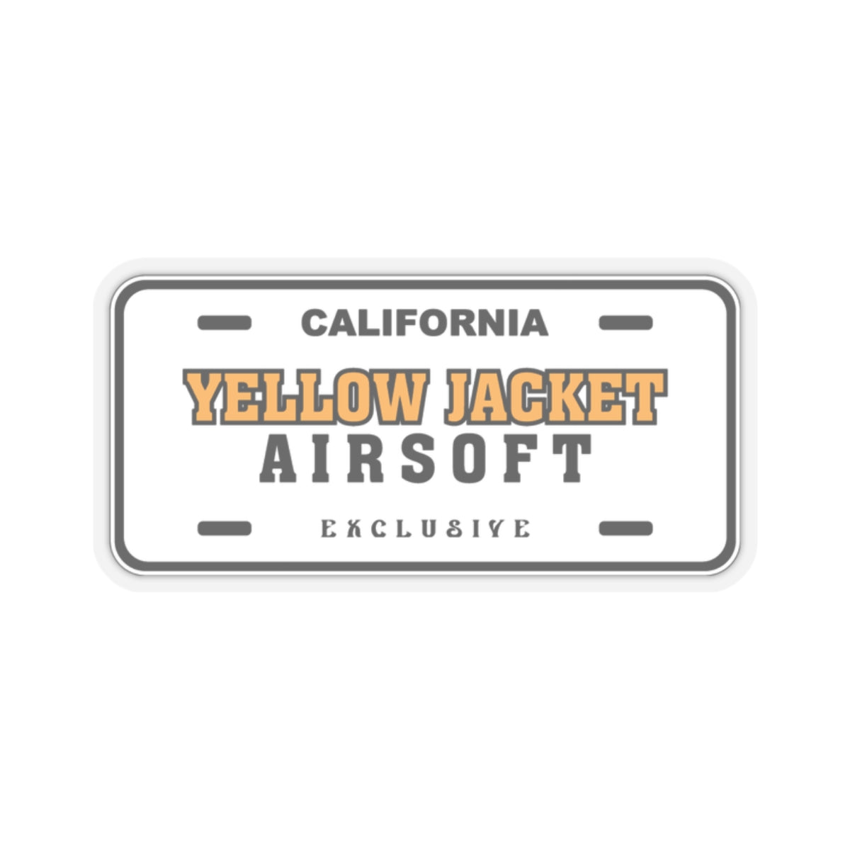 Yellow Jacket Airsoft License Plate (Kiss-Cut Stickers)