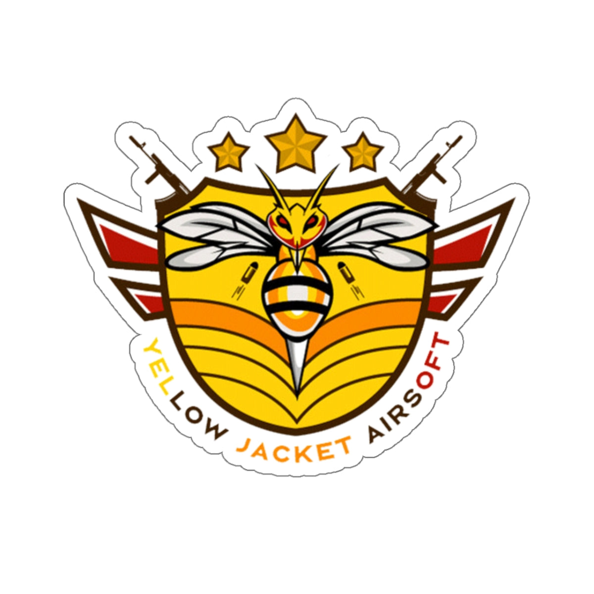 Yellow Jacket Airsoft Shield (Kiss-Cut Stickers)