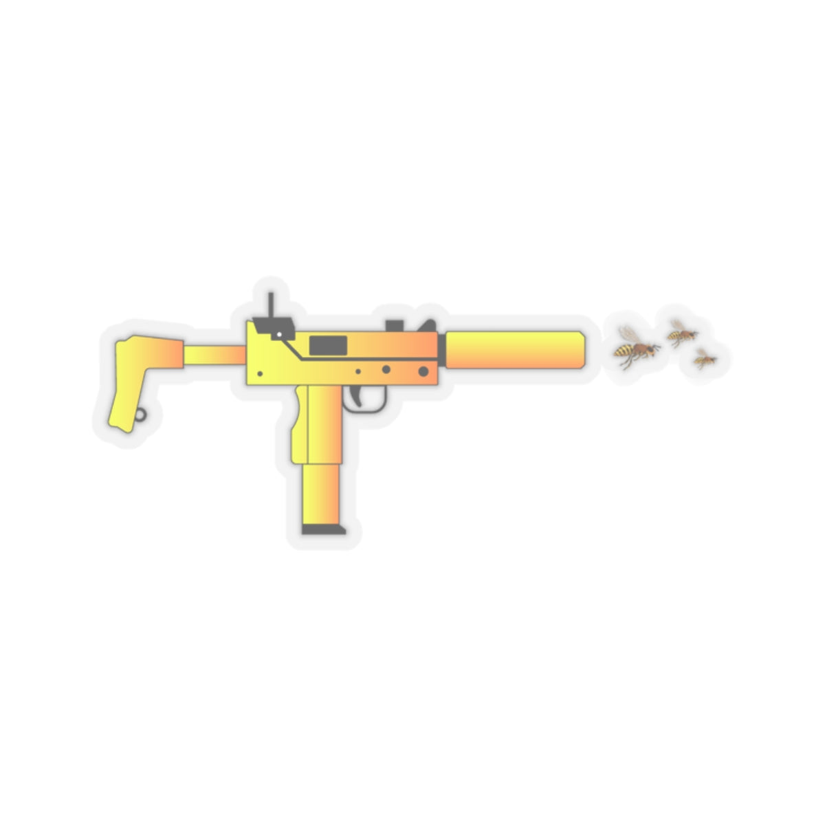 Mac 11 with Bee Blunts (Kiss-Cut Stickers)