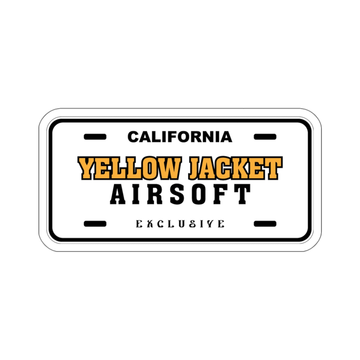 Yellow Jacket Airsoft License Plate (Kiss-Cut Stickers)