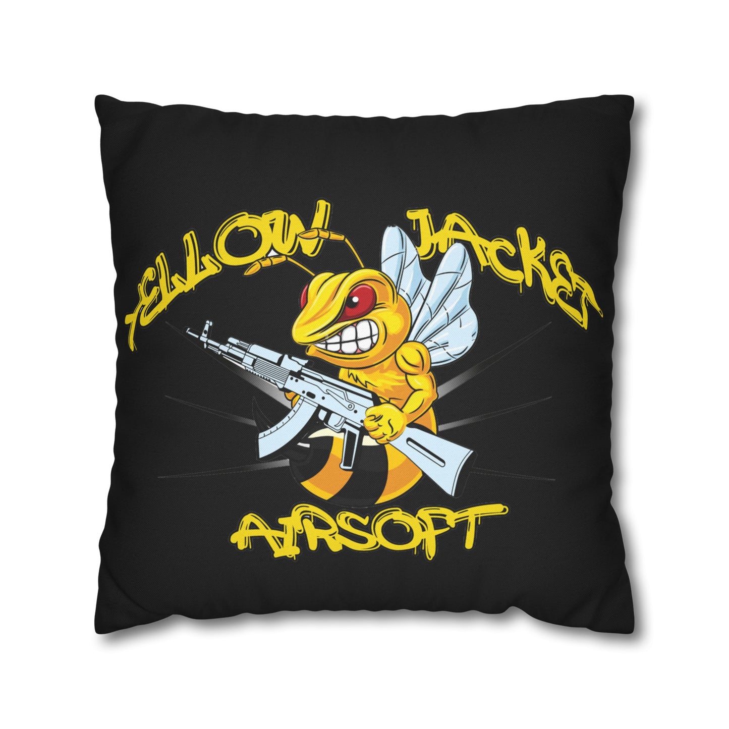 Yellow Jacket Airsoft (Spun Polyester Square Pillow Case)
