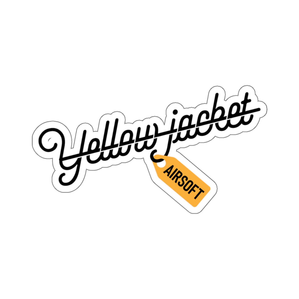 Yellow Jacket Airsoft Hang Tag (Kiss-Cut Stickers)