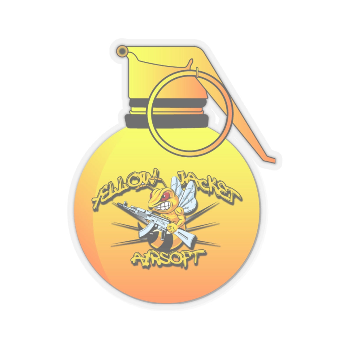 Yellow Jacket Airsoft Grenade (Kiss-Cut Stickers)