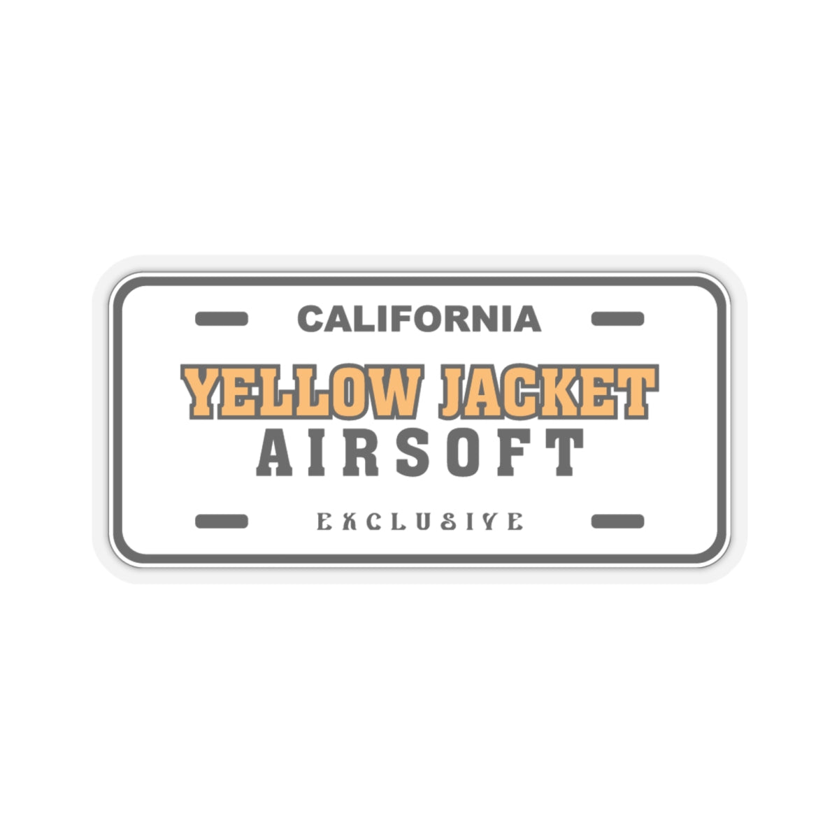 Yellow Jacket Airsoft License Plate (Kiss-Cut Stickers)