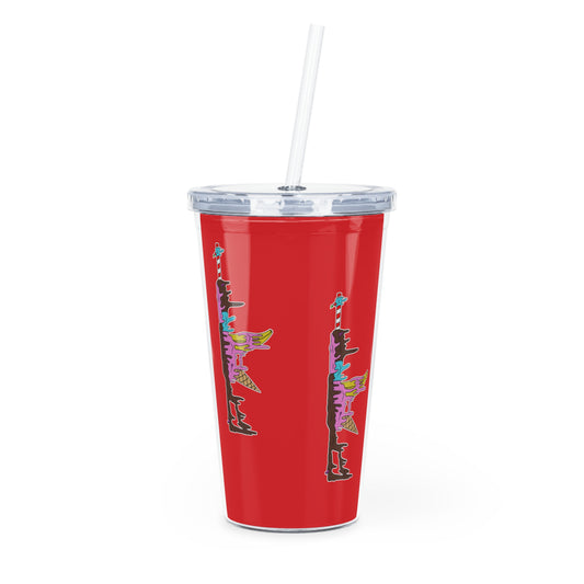 Ice Cream AK47 Melting (Plastic Tumbler with Straw)