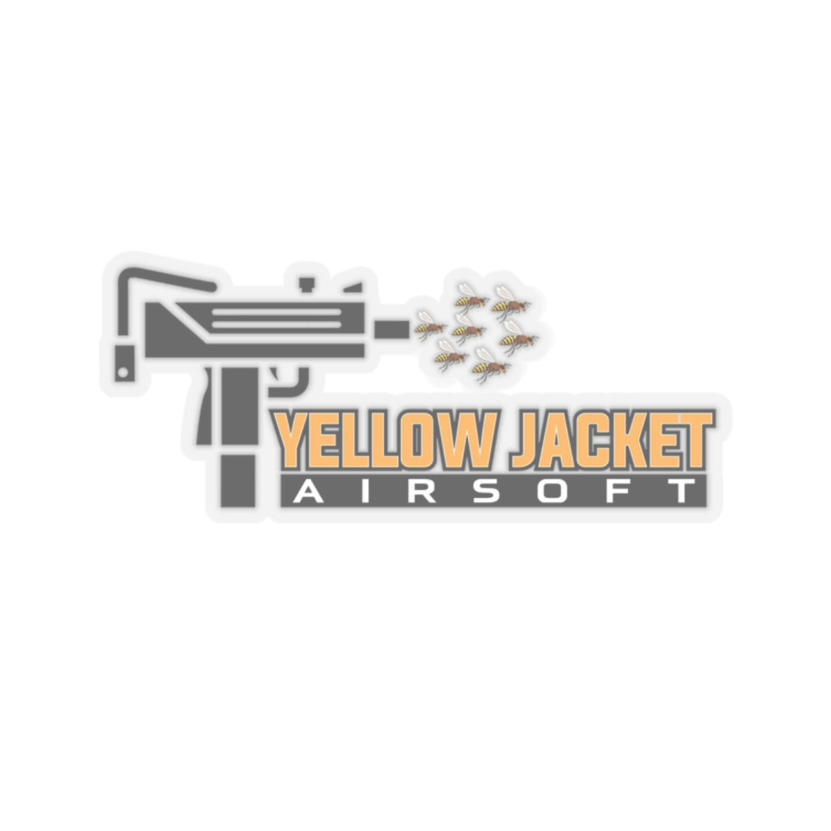 Mac 10 Yellow Jacket Airsoft (Kiss-Cut Stickers)