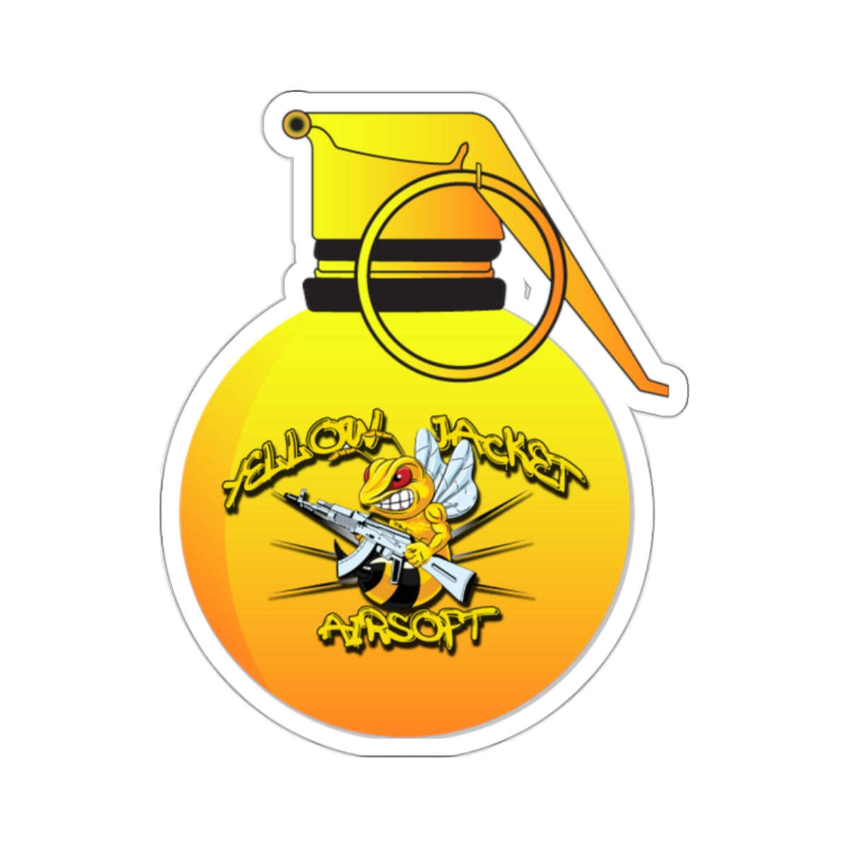 Yellow Jacket Airsoft Grenade (Kiss-Cut Stickers)