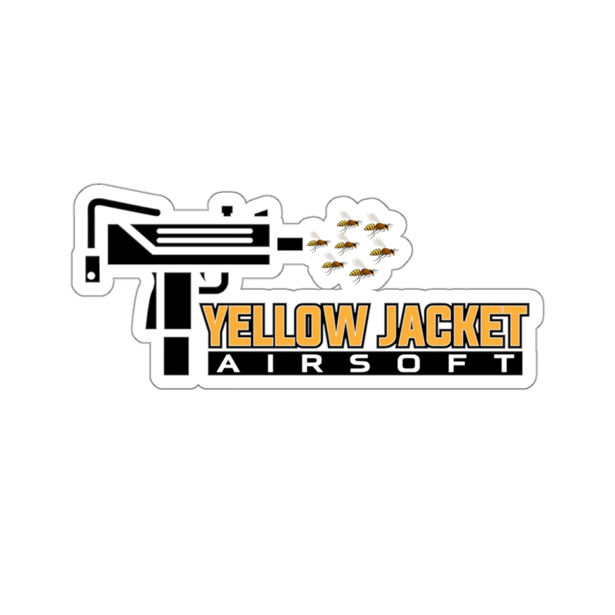 Mac 10 Yellow Jacket Airsoft (Kiss-Cut Stickers)