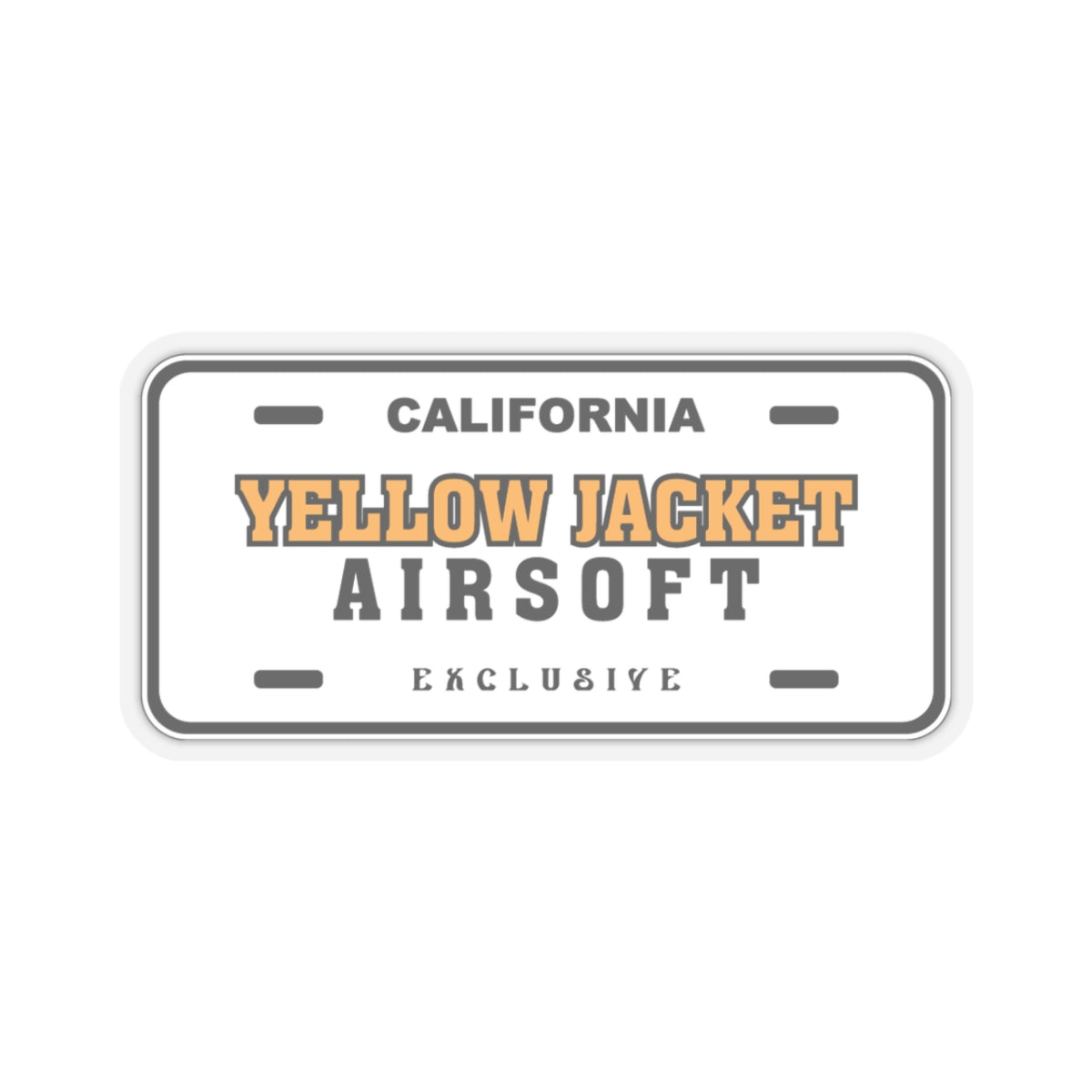 Yellow Jacket Airsoft License Plate (Kiss-Cut Stickers)