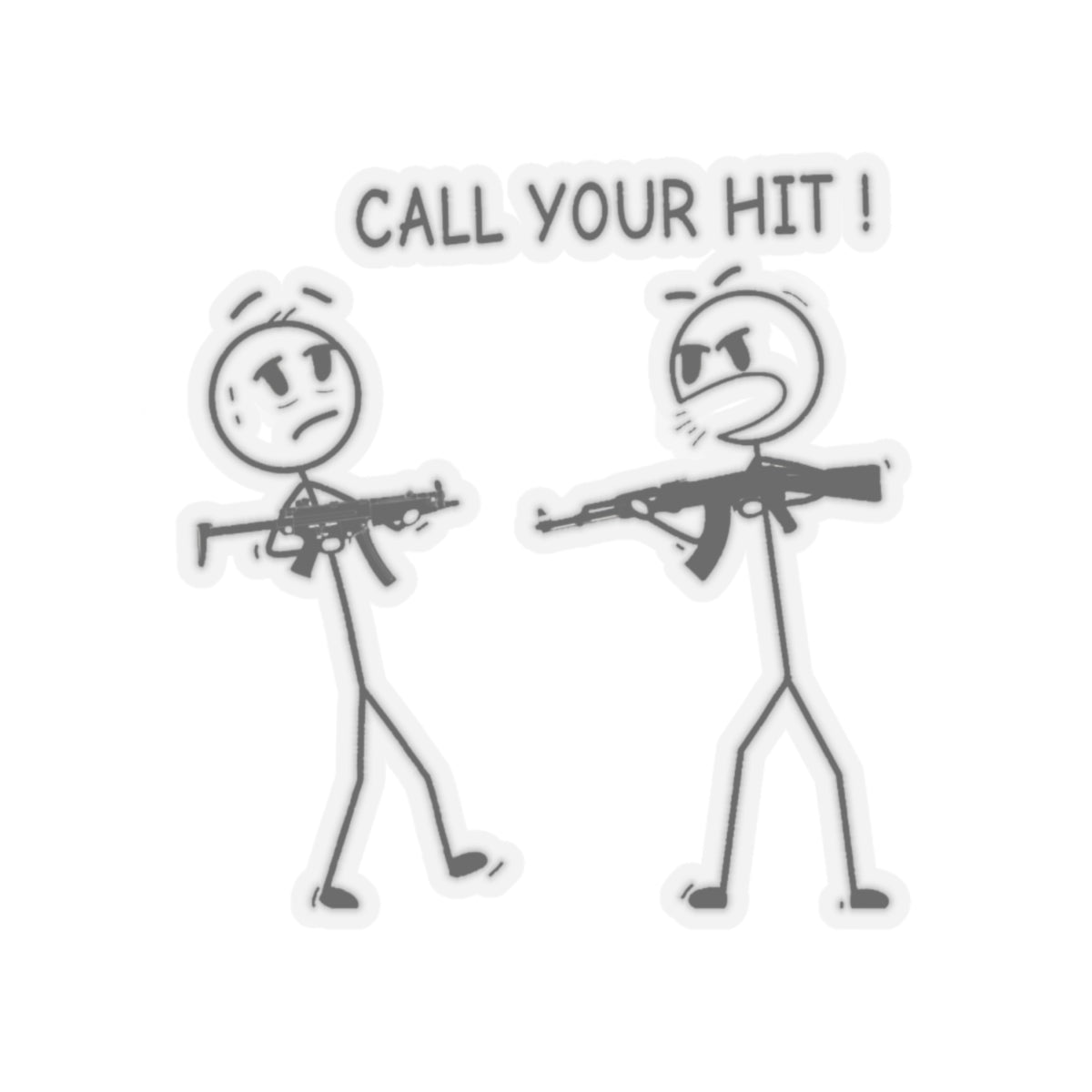 Stick Figure “Call Your Hit!”(Kiss-Cut Stickers)