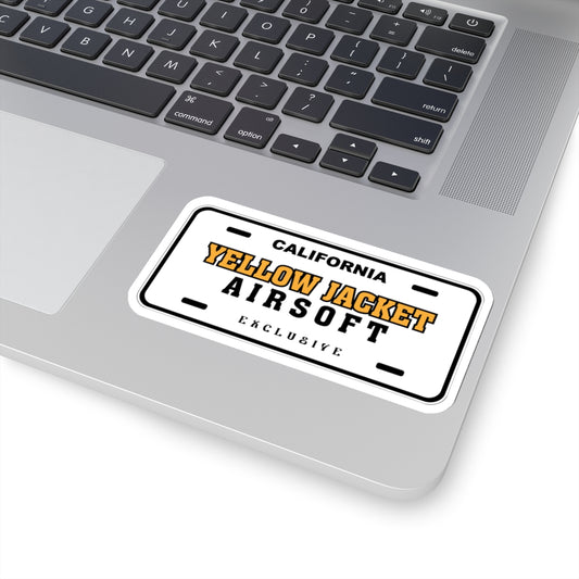 Yellow Jacket Airsoft License Plate (Kiss-Cut Stickers)