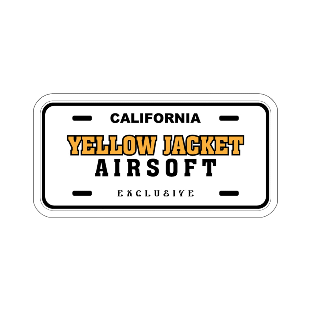 Yellow Jacket Airsoft License Plate (Kiss-Cut Stickers)