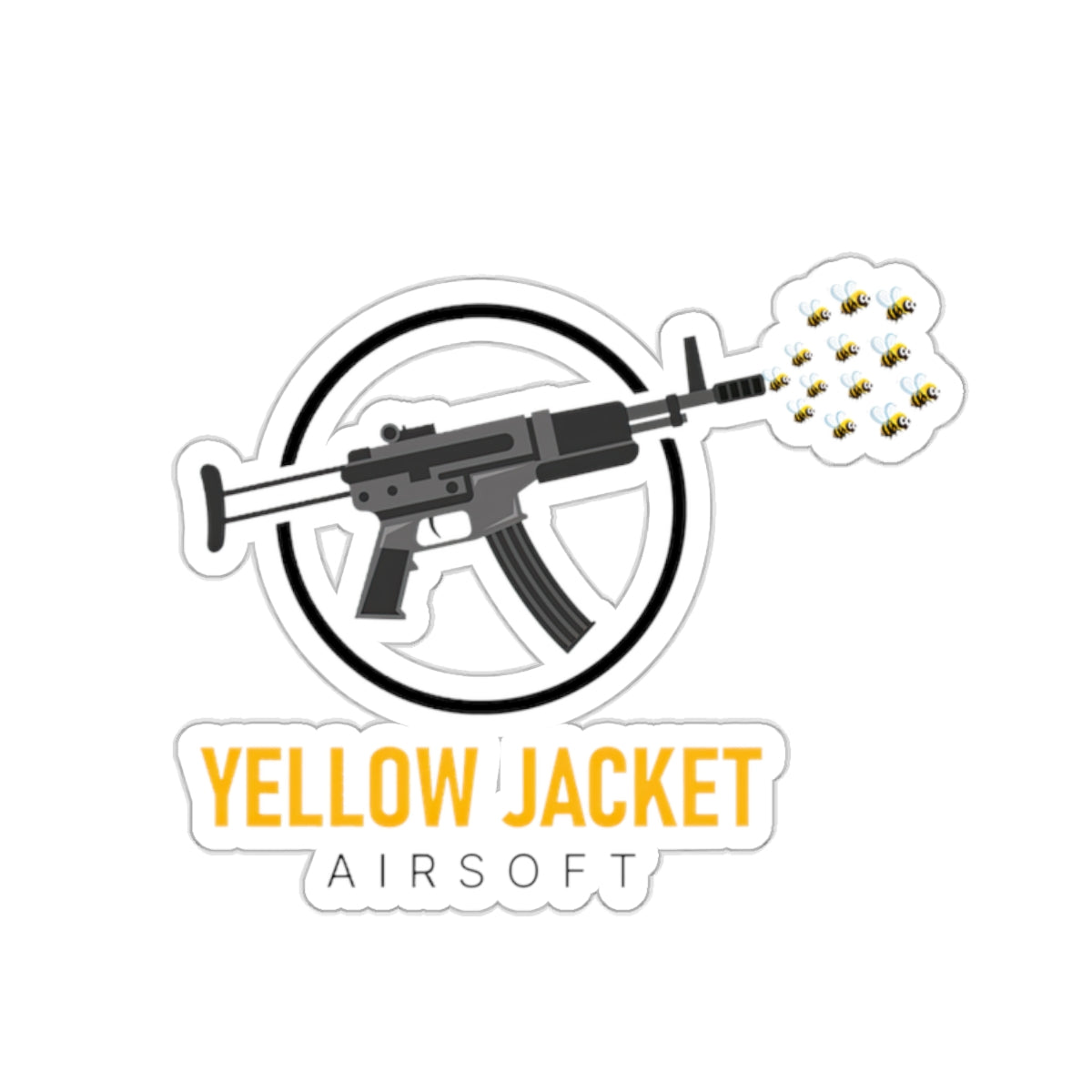 MP5 Yellow Jacket Airsoft (Kiss-Cut Stickers)