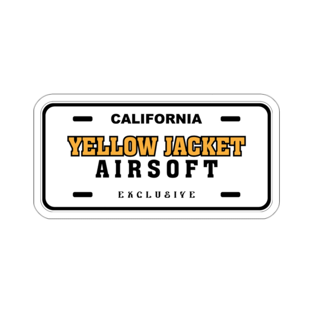 Yellow Jacket Airsoft License Plate (Kiss-Cut Stickers)